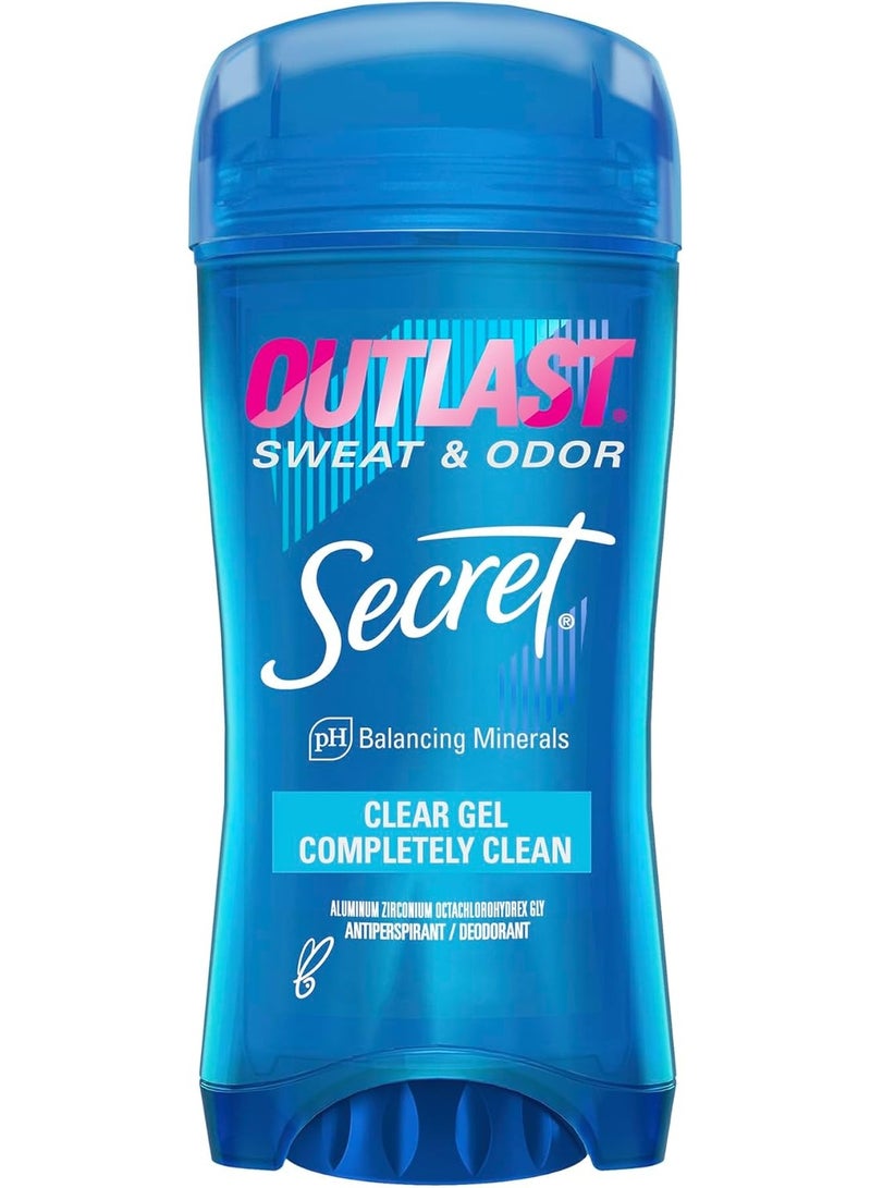 Secret Outlast Sweat & Odor 72 Hr Clear Gel Deodorant & Antiperspirant Completely Clean 73G - Image 1